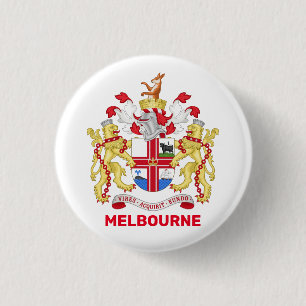 Macaron Rond 2,50 Cm Melbourne, Australie - blason