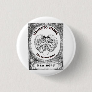 Macaron Rond 2,50 Cm Memento Vivere   Art Bond Ange Vintage