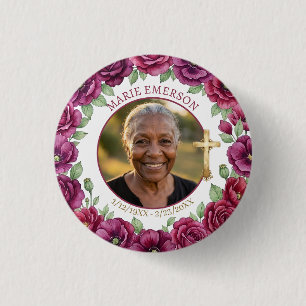 Macaron Rond 2,50 Cm Mémorial personnalisé en souvenir Photo