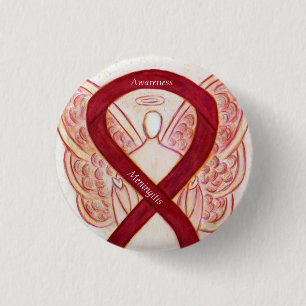 Macaron Rond 2,50 Cm Méningite Sensibilisation à l'angle Épingles de ru