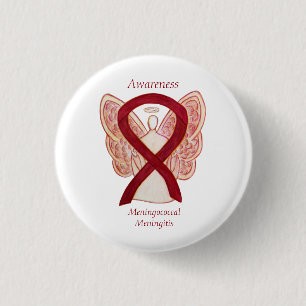 Macaron Rond 2,50 Cm Meningococcie méningite Sensibilisation Broches à