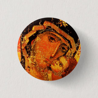 Macaron Rond 2,50 Cm Mère de l'Amour - Saint, Marie et Jésus - Bouton