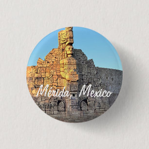 Macaron Rond 2,50 Cm Merida, Mexique - Bouton rond