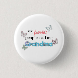 Macaron Rond 2,50 Cm Mes Gens Préférés M'Appelent Papillon Coeur Grand-