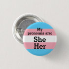 Mes pronouns sont : Elle - Trans Flag