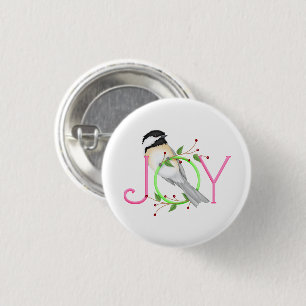 Macaron Rond 2,50 Cm Mésange mignonne "Joie"
