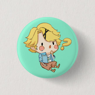 Macaron Rond 2,50 Cm Messager mystique : Bouton confus de Yoosung