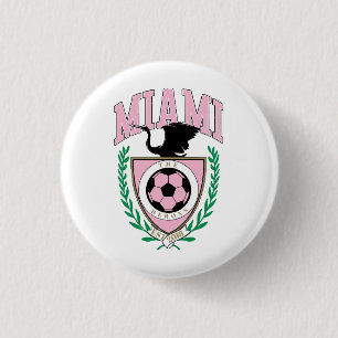 Macaron Rond 2,50 Cm Miami Soccer de style universitaire