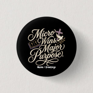 Macaron Rond 2,50 Cm Micro Wins Major Purpose Inspiration de la Foi