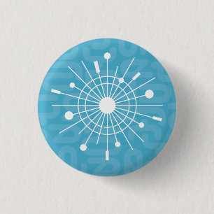 Macaron Rond 2,50 Cm Mid Century Atmosphère de neige Noël MOD
