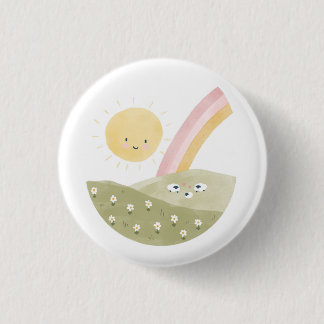 Macaron Rond 2,50 Cm Mignon agneau bébé aquarelle nouveau bébé