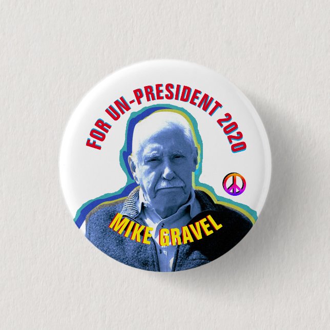Macaron Rond 2,50 Cm Mike Gravel à l'élection d'un président en 2020 (Devant)
