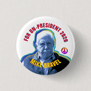 Macaron Rond 2,50 Cm Mike Gravel à l'élection d'un président en 2020