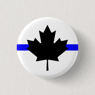 Macaron Rond 2,50 Cm Mince ligne bleue - version Canada