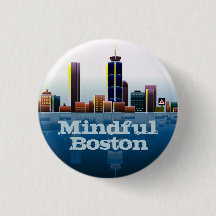 MindfulBoston Classic Skyline bouton