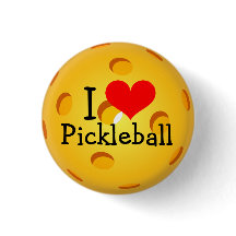 Mini bouton de Pickleball : J'aime Pickleball