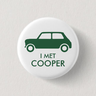 Macaron Rond 2,50 Cm Mini Cooper Trading Pin - Vert sur Blanc