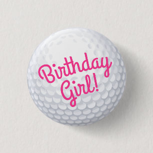 Macaron Rond 2,50 Cm Mini Golf Balls Anniversaire Fête Enfants Rose