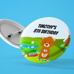 Macaron Rond 2,50 Cm Mini Putt Putt Anniversaire Mignon Gopher Fête Enf