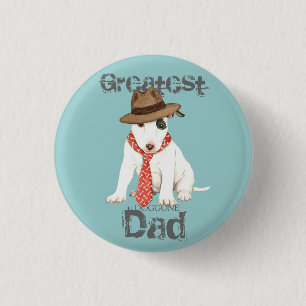 Macaron Rond 2,50 Cm Miniature Bull Terrier Papa