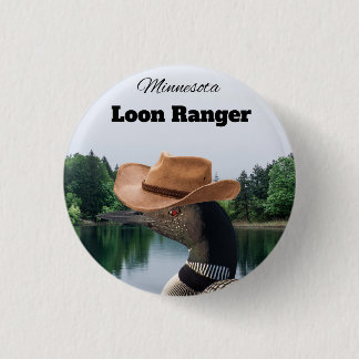 Macaron Rond 2,50 Cm Minnesota Loon Ranger Bouton Souvenir