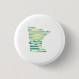 Macaron Rond 2,50 Cm Minnesota Nom d'État Word Art Jaune