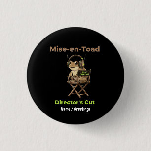 Macaron Rond 2,50 Cm Mise-en-Toad Director’s Cut Cinéma Pun Toad Art