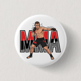 Macaron Rond 2,50 Cm MMA Mixed Martial Arts Fighter Button Pin