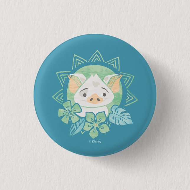 Macaron Rond 2,50 Cm Moana | Pua - Ne Pas Manger (Devant)