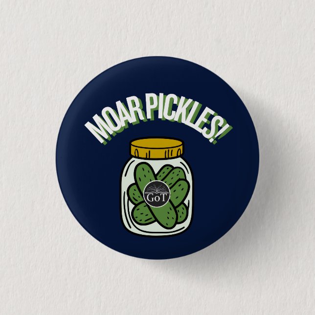 Macaron Rond 2,50 Cm Moar Pickles! Button (Devant)