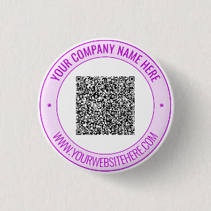 Macaron Rond 2,50 Cm Modèle de boutons promotionnels de code QR à créer