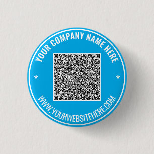 Macaron Rond 2,50 Cm Modèle de boutons promotionnels QR Code et Texte