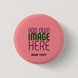 MACARON ROND 2,50 CM MODÈLE DE TEXTE D'IMAGE ROSE MODERNE ÉDITABLE SAUM