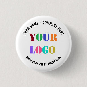 Macaron Rond 2,50 Cm Modèle du bouton promotionnel du logo de votre ent