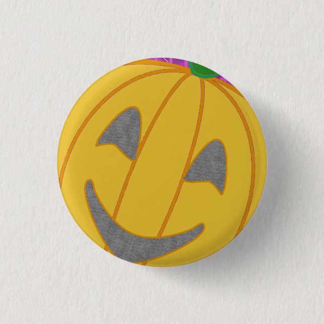 Macaron Rond 2,50 Cm Modern Pumpkin Button (Devant)