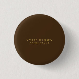 Macaron Rond 2,50 Cm Moderne et élégant Brown Gold Professional