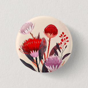 Macaron Rond 2,50 Cm Moderne Minimaliste Bohème Floral Botanique