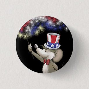 Macaron Rond 2,50 Cm Moe's Happy 4 juillet Night Celebration Portrait