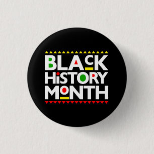 Macaron Rond 2,50 Cm Mois de l'histoire noire Melanin Hommes Femmes Fil