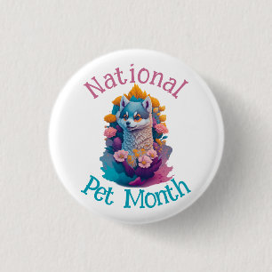 Macaron Rond 2,50 Cm Mois national des animaux