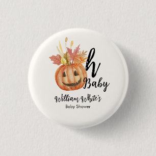 Macaron Rond 2,50 Cm Mon bébé ! Baby shower de congé Citrouille d'autom