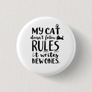 Macaron Rond 2,50 Cm Mon chat ne suit pas les règles