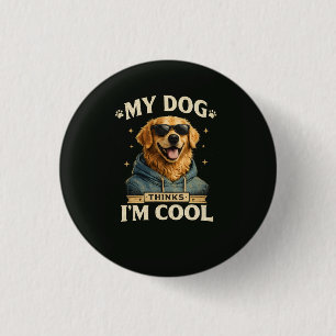 Macaron Rond 2,50 Cm Mon chien pense que je suis cool