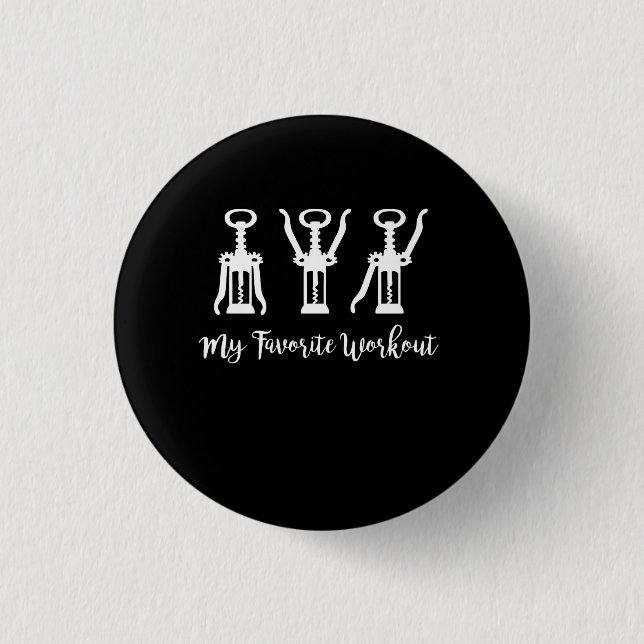 Macaron Rond 2,50 Cm Mon Entraînement préféré Vin Lover Idea Gym (Devant)