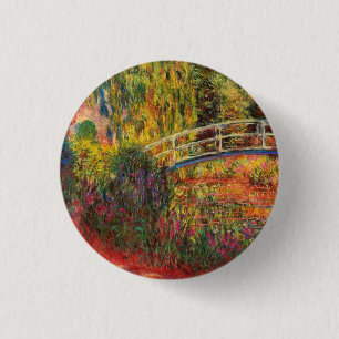 Macaron Rond 2,50 Cm Monet Water Lily Pond et Water Irises