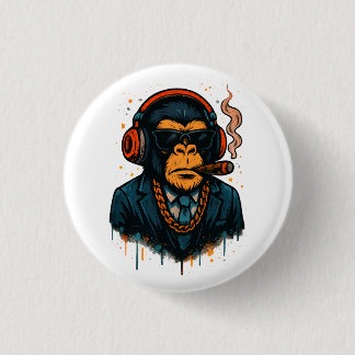 Macaron Rond 2,50 Cm Monkey Business - Le patron du singe