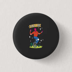 Macaron Rond 2,50 Cm Monocycle - Ouais je peux