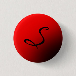 Macaron Rond 2,50 Cm Monogramme noir rouge élégant professionnel initia