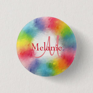 Macaron Rond 2,50 Cm Monogramme personnalisé Modèle coloré Ajouter votr