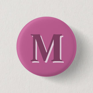Macaron Rond 2,50 Cm monogramme rose vif,
